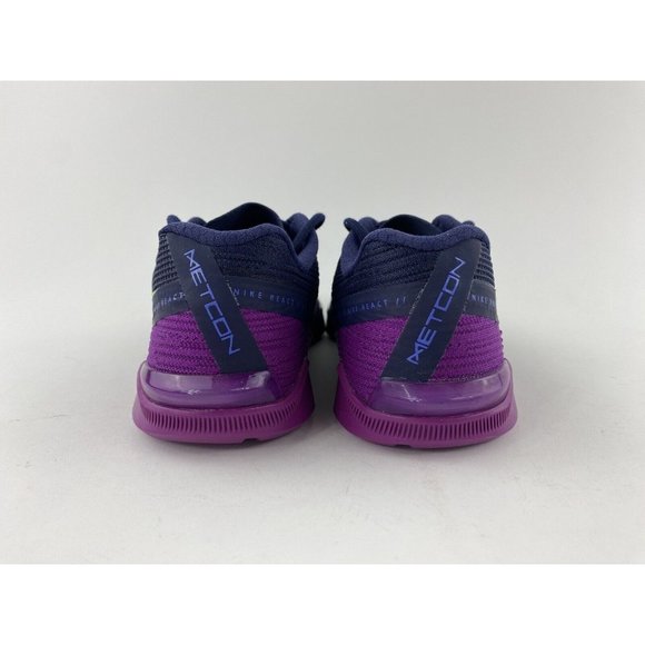 Nike React Metcon Turbo Black Purple Women's Size 6 Training Shoes CT1249-400 - Picture 6 of 12